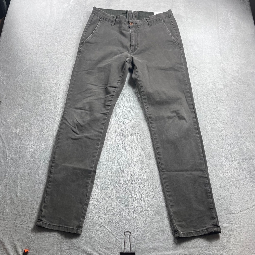 Mott‎ & Bow Charles Chino Slim Fit Pants Dark Charcoal Gray 31x32 mtwc_char_darg